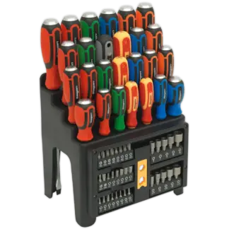 Siegen Hammer-Thru Screwdriver, Bit & Nut Driver Set 61pc [S01153]
