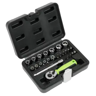 Siegen Socket Set 1/4"Sq Drive 25pc [S01233]