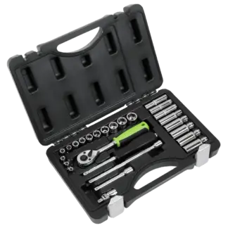 Siegen Socket Set 1/4"Sq Drive 26pc [S01234]