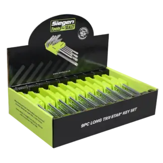 Siegen Long TRX-Star* Key Set 9pc - Display Box of 10 [S01264]
