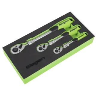 Siegen Extendable Ratchet Wrench Set 3pc [S01285]