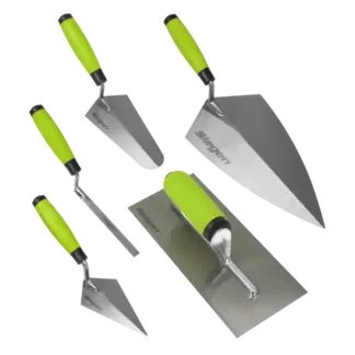Siegen Trowel Set with Soft Grip Handle 5pc [S01300]