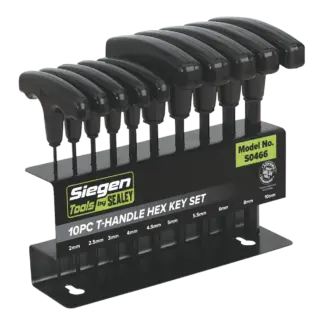 Siegen T-Handle Hex Key Set 10pc [S0466]