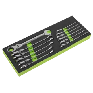 Siegen Flexi-Head Combination Ratchet Spanner Set 12pc [S0635]