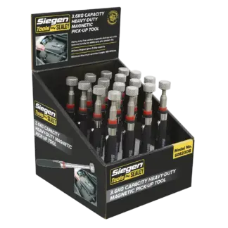 Siegen Heavy-Duty Magnetic Pick-Up Tool 3.6kg Capacity - Display Box of 16 [S0823DB]