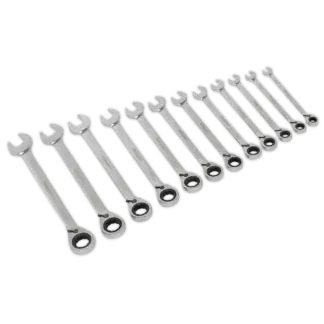 Siegen Reversible Combination Ratchet Spanner Set 12pc [S0840]