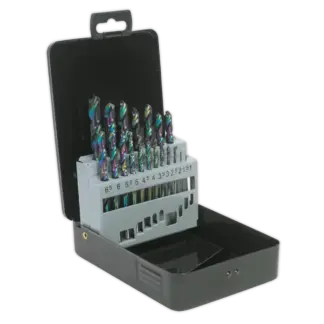 Siegen HSS Edge Ground Drill Bit Set 19pc - DIN 338 [S0868]