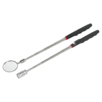 Siegen Telescopic Magnetic LED Pick-Up Tool & Inspection Mirror Set 2pc [S0941]