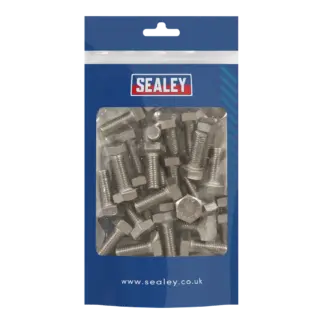 Stainless Steel Hex Head Set Screw M10 X 25 A2, DIN 933 - Pack of 25 [S1025]