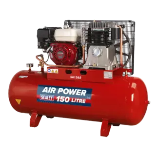 150L Belt Drive Air Compressor with Petrol Engine 6.5hp [SA1565]