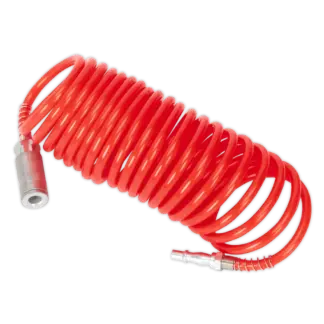 PE Coiled Air Hose with Couplings 5m x 5mm [SA305]