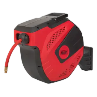 15m Auto-Rewind Control Rubber Air Hose Reel 10mm ID [SA822]