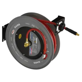 20m Retractable Rubber Air Hose with Steel Reel 10mm ID [SA85]