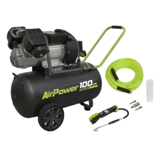 100L Direct Drive V-Twin Air Compressor 3hp with Air Accessory Kit [SAC10030VEKIT]