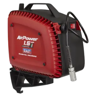 Wall Mounting Oil Free Air Compressor 1.5hp with 7m Retractable Hose Reel [SAC15WM]