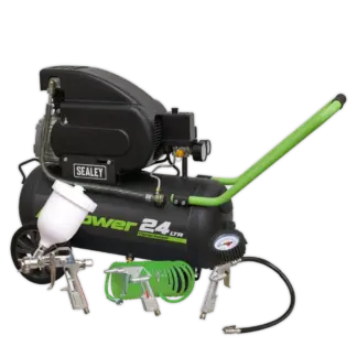24L Direct Drive Air Compressor 2hp with 4pc Air Accessory Kit [SAC2420EPK]
