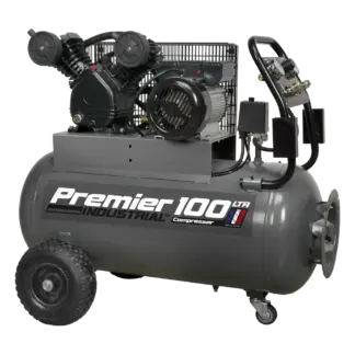 Premier 100L Belt Drive Air Compressor with Front Control Panel 3hp [SAC3103B]