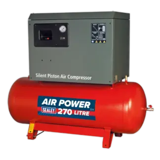 270L Low Noise Belt Drive Air Compressor with Cast Cylinders 5.5hp 2-Stage [SAC42755BLN]