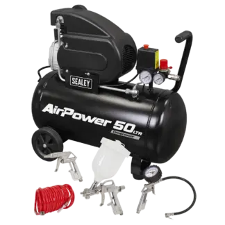 50L Direct Drive Air Compressor 2hp with 4pc Air Accessory Kit [SAC5020APK]