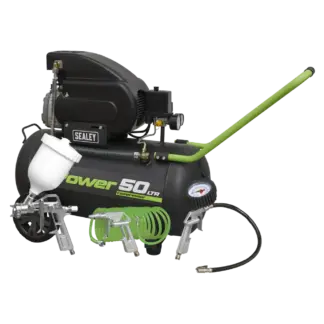 50L Direct Drive Air Compressor 2hp with 4pc Air Accessory Kit [SAC5020EPK]