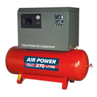 270L Low Noise Belt Drive Air Compressor with Cast Cylinders 7.5hp 2-Stage [SAC72775BLN]
