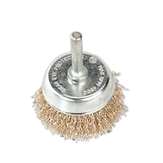 50mm Crimped Wire Cup Brush with 6mm Shaft [SCB50]