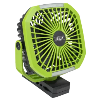 8" Small Portable Clip Fan with Worklight 4-Speed [SCF8WL]