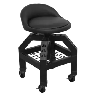 Premier Industrial Pneumatic Creeper Stool with Adjustable Height Swivel Seat & Back Rest [SCR03B]