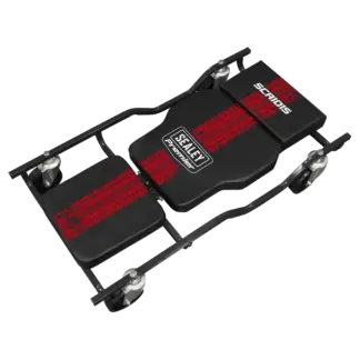 Steel Creeper with 4 Rough Ground 5" Wheels & Adjustable Back/Headrest [SCR101S]