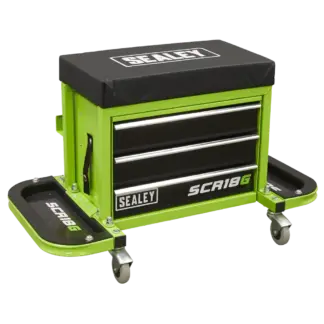 Mechanic's Utility Seat & Toolbox - Green [SCR18G]