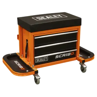 Mechanic's Utility Seat & Toolbox - Orange [SCR18O]
