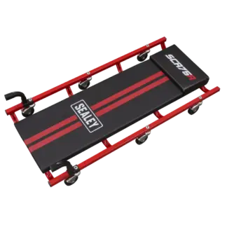 36" Deluxe American-Style Creeper with Steel Frame & 6 Wheels - Red [SCR75]