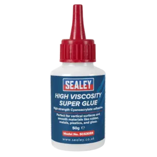 High Viscosity Super Glue - Cyanoacrylate Adhesive, Fast-Bonding Formula 50g 25pc - Clear [SCS305]
