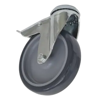 100mm Castor Wheel with Swivel Bolt Hole & Total Lock [SCW2100SBL]