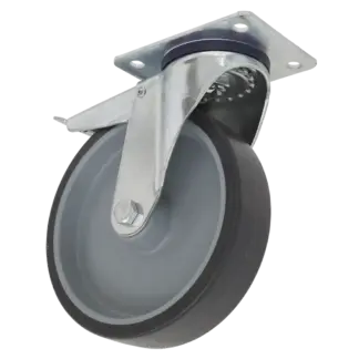 100mm Castor Wheel with Swivel Plate & Total Lock [SCW2100SPLEM]