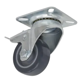 50mm Castor Wheel with Swivel Plate & Total Lock [SCW250SPL]