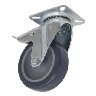 75mm Castor Wheel with Swivel Plate & Total Lock [SCW275SPL]