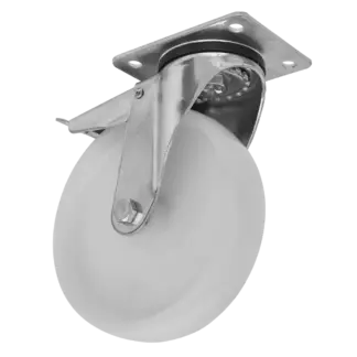 125mm Castor Wheel with Swivel Plate & Total Lock [SCW4125SPLEM]
