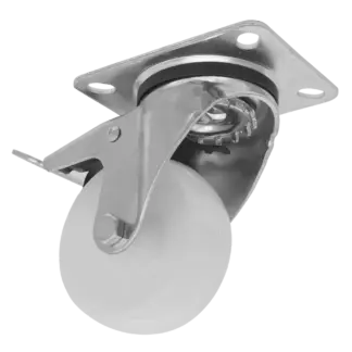 80mm Castor Wheel with Swivel Plate & Total Lock [SCW480SPLEM]