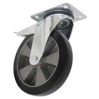 125mm Castor Wheel with Swivel Plate & Total Lock [SCW5125SPLEM]