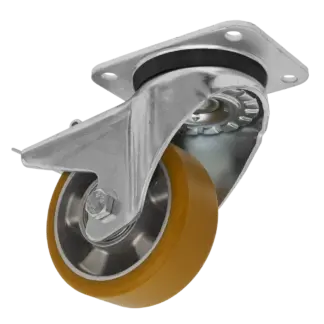 125mm Castor Wheel with Swivel Plate & Total Lock [SCW5125SPL]