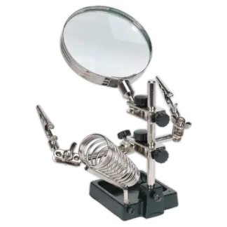 Mini Robot Soldering Stand with Magnifier & Iron Holder [SD150H]