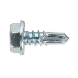 Zinc Plated Self-Drilling Hex Head Screw 4.8 x 13mm - Pack of 100 [SDHX4813]
