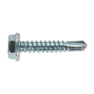 Zinc Plated Self-Drilling Hex Head Screw 4.8 x 25mm - Pack of 100 [SDHX4825]