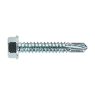 Zinc Plated Self-Drilling Hex Head Screw 6.3 x 38mm - Pack of 100 [SDHX6338]