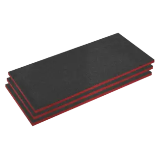 Easy Peel Shadow Foam® 1200 x 550 x 30mm, Red/Black - Pack of 3 [SFPK30R]
