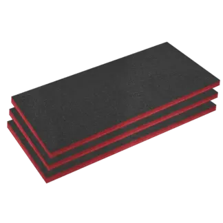 Easy Peel Shadow Foam® 1200 x 550 x 50mm, Red/Black - Pack of 3 [SFPK50R]
