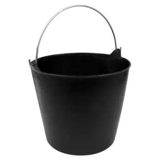 Heavy-Duty Flexi Tub 26L with Metal Handle - Black [SFT26H]