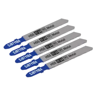 Jigsaw Blade for Metal 92mm 17-24tpi - Pack of 5 [SJBT118A]