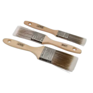 Wooden Handle Paint Brush Set 3pc [SPBS3W]